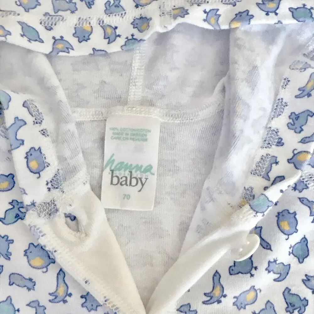 VINTAGE HANNA ANDERSSON BABY HOODED BUNTING GOWN